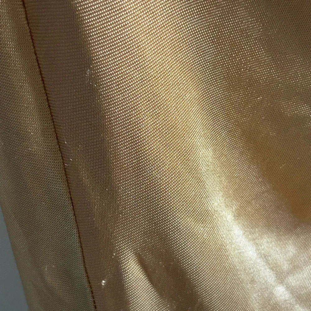 New ASOS Sleeveless Gold Sheen Cowl Neck Ruched Formal Prom Evening Dress - Picture 6 of 16